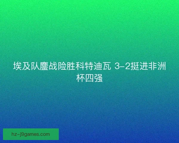 埃及队鏖战险胜科特迪瓦 3-2挺进非洲杯四强 埃及队鏖战险胜科特迪瓦 3-2挺进非洲杯四强